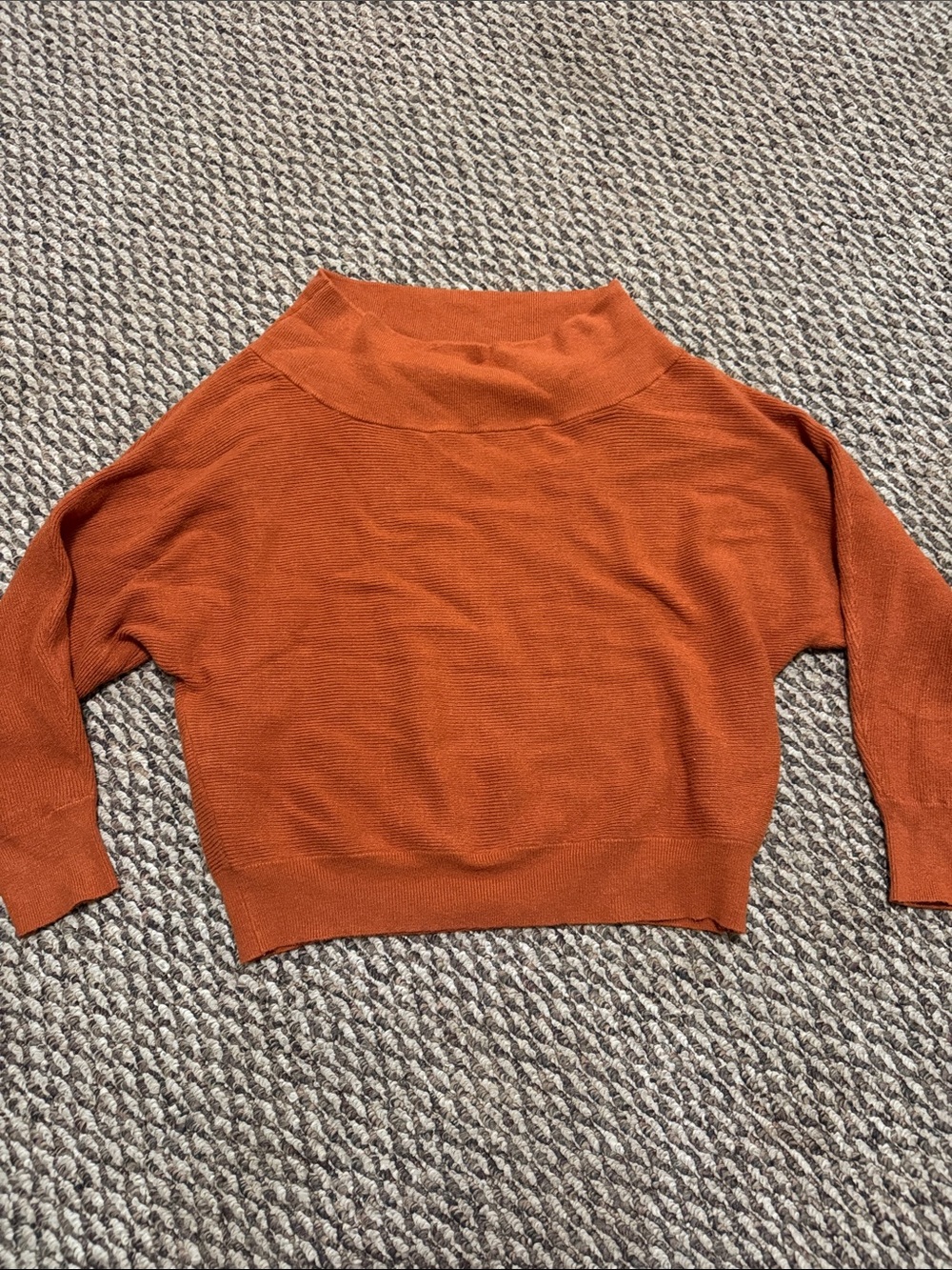 Double Zero Burnt Orange Cowl Neck Sweater